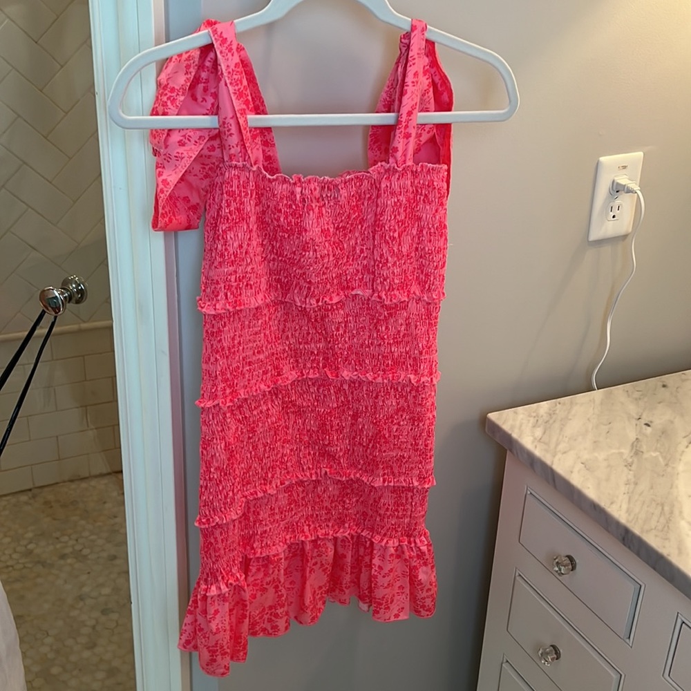 Small Pink Ribbed Sundress - Picture 2 of 3